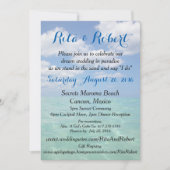 ビーチ結婚式招待状-海IIIアートオンバック 招待状 (正面)