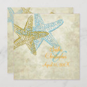 ビーチ結婚式招待状/白砂 招待状 (正面/裏面)