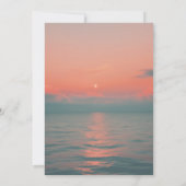 ビーチ結婚式招待，トロピカル結婚ズ 招待状 (裏面)