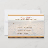 ビーチ結婚式招待RSVPカード 出欠カード (裏面)
