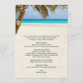 ビーチ結婚式旅程の両面プログラム プログラム (裏面)