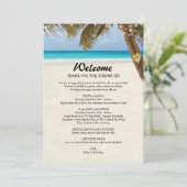 ビーチ結婚式旅程の両面プログラム プログラム (スタンド正面)