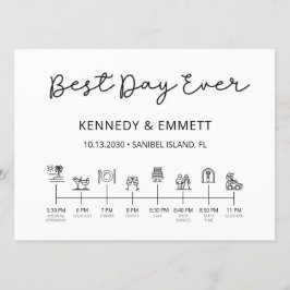 ビーチ結婚式日タイムラインプログラム プログラム