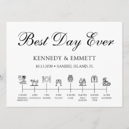 ビーチ結婚式日タイムラインプログラム プログラム