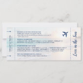 ビーチ結婚式日付の保存チケット (裏面)