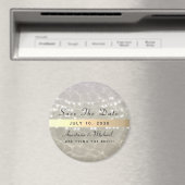 ビーチ結婚式日付の保存招待状磁石 マグネット (インサイチュ (食洗機))