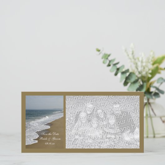 ビーチ結婚式日付の保存 セーブザデート (スタンド正面)