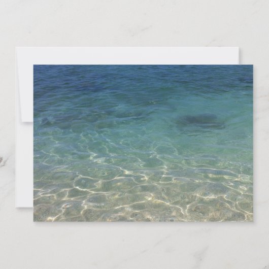 ビーチ結婚式日付の保存 セーブザデート (裏面)