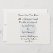 ビーチ結婚式日付の保存 セーブザデート (裏面)