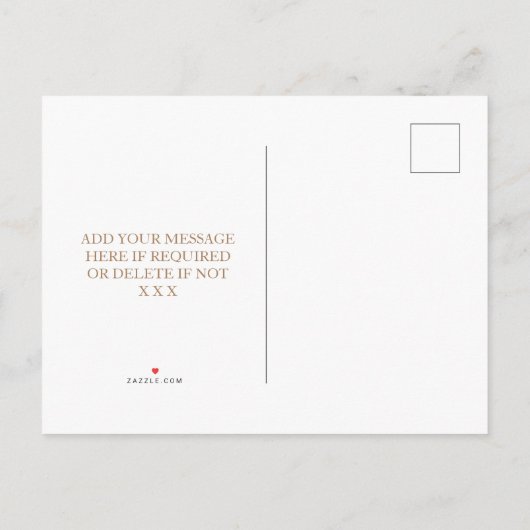 ビーチ結婚式日付はがきを保存する 案内ポストカード (裏面)