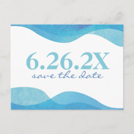 ビーチ結婚式日付ポストカードの保存 案内ポストカード