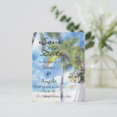 ビーチ結婚式標準はがき 案内ポストカード (スタンド正面)