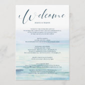 ビーチ結婚式歓迎の旅程レタープログラム プログラム (正面)