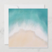 ビーチ結婚式水彩島招待状 招待状 (裏面)