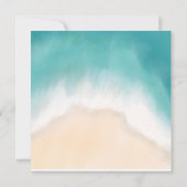 ビーチ結婚式水彩島招待状 招待状 (裏面)