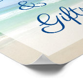 ビーチ結婚式海ウェーブフォトカード&ギフト ポスター (角)