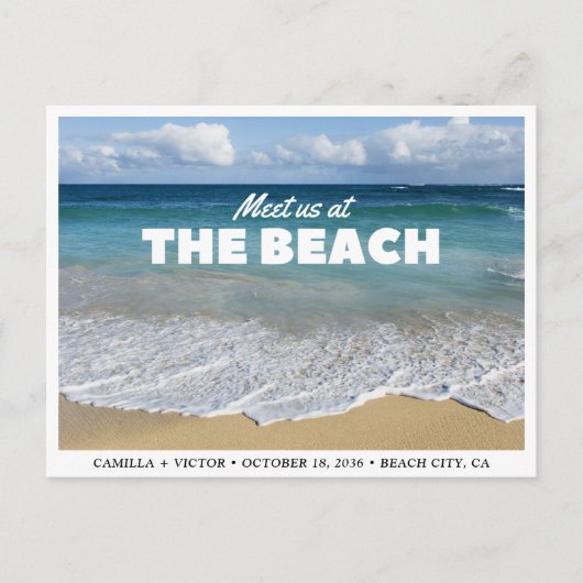 ビーチ結婚式海写真ポストカードの保存 ポストカード (正面)