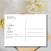 ビーチ結婚式熱帯フローラ保存日 案内ポストカード