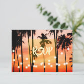 ビーチ結婚式熱帯目的地 出欠カード (スタンド正面)