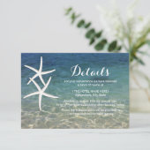 ビーチ結婚式熱帯魚結婚詳細 招待状 (スタンド正面)