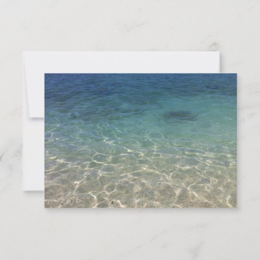 ビーチ結婚式熱帯魚結婚詳細 招待状 (裏面)