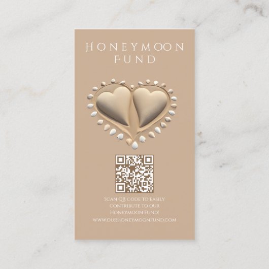 ビーチ結婚式登録簿及びハネムーン基金 名刺 (裏面)