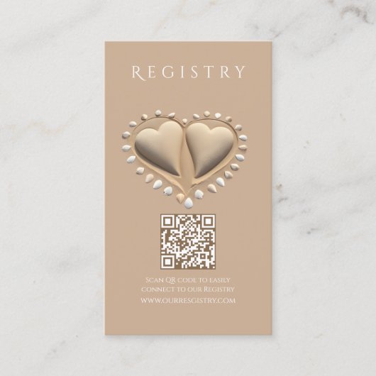 ビーチ結婚式登録簿及びハネムーン基金 名刺 (正面)