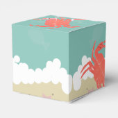 ビーチ結婚式砂の魚のカニ波の好意ボックス フェイバーボックス (裏面サイド)