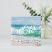 ビーチ結婚式破壊波 招待状 (スタンド正面)