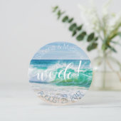 ビーチ結婚式破壊波 招待状 (スタンド正面)