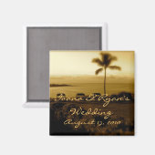 ビーチ結婚式磁石 マグネット (正面/裏面)