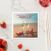 ビーチ結婚式紙ナプキン スタンダードカクテルナプキン (インサイチュ)