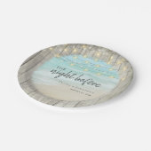 ビーチ結婚式素朴リハーサルディナー ペーパープレート (アングル)