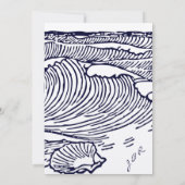 ビーチ結婚式素朴リハーサルディナー 招待状 (裏面)