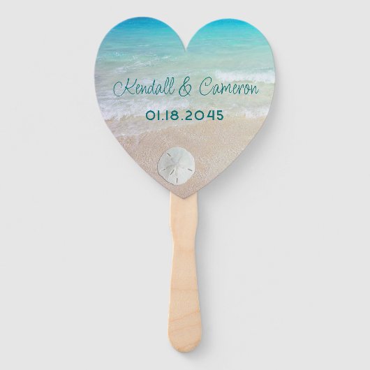 ビーチ結婚式結婚ことわざ ハンドファン (裏面)