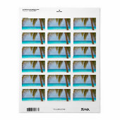 ビーチ結婚式結婚パーム標識 ラベル (フルシート)