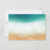 ビーチ結婚式結婚ヒトデ 招待状 (裏面)