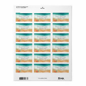 ビーチ結婚式結婚ヒトラベル ラベル (フルシート)