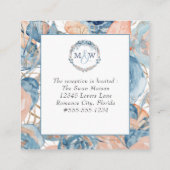 ビーチ結婚式航海のシーシェルズスターフィッシュエンクロップ エンクロージャーカード (裏面)