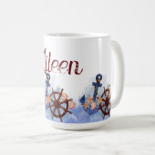 ビーチ結婚式航海の花嫁ギフト コーヒーマグカップ (正面右)