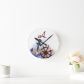 ビーチ結婚式航海の花嫁ギフト ラウンド壁時計 (ホーム)