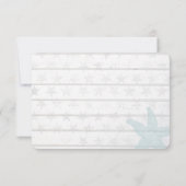 ビーチ結婚式航海のRSVP 出欠カード (裏面)