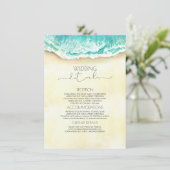 ビーチ結婚式詳細情報ゲスト エンクロージャーカード (スタンド正面)