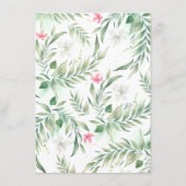 ビーチ結婚式詳細情報ゲスト エンクロージャーカード (裏面)