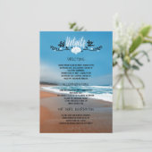 ビーチ結婚式詳細 – 情報 – 挿入 エンクロージャーカード (スタンド正面)