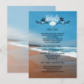 ビーチ結婚式詳細 – 情報 – 挿入 エンクロージャーカード (正面/裏面)