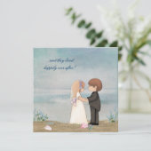 ビーチ結婚式誓 招待状 (スタンド正面)