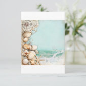 ビーチ結婚式貝3 エンクロージャーカード (スタンド正面)