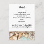 ビーチ結婚式貝3 エンクロージャーカード (裏面)