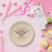 ビーチ結婚式貝 ペーパープレート (パーティー)